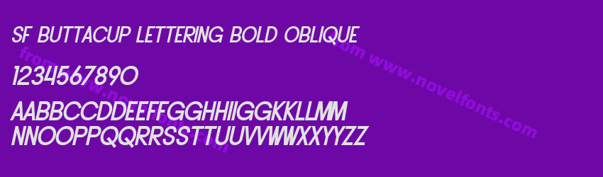 SF Buttacup Lettering Bold ObliquePreview