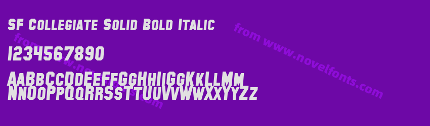 SF Collegiate Solid Bold ItalicPreview