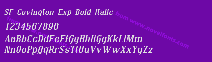 SF Covington Exp Bold ItalicPreview