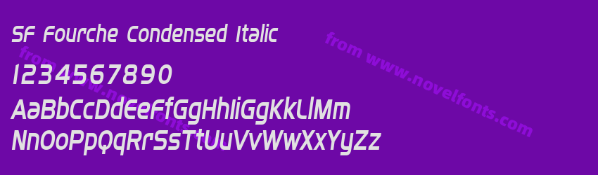 SF Fourche Condensed ItalicPreview