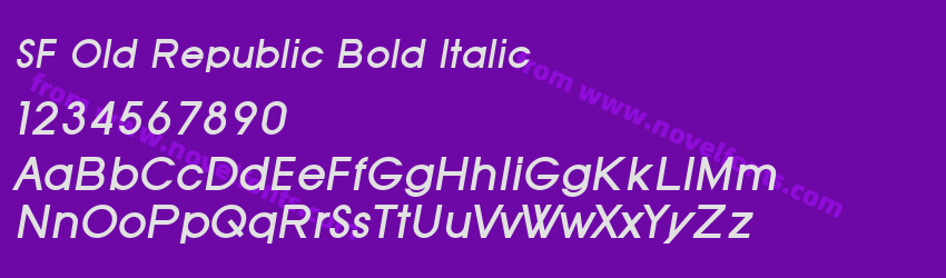 SF Old Republic Bold ItalicPreview