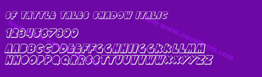 SF Tattle Tales Shadow ItalicPreview