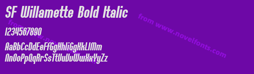 SF Willamette Bold ItalicPreview