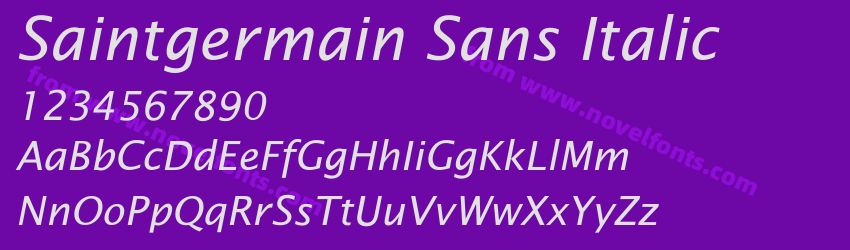 Saintgermain Sans ItalicPreview