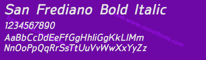 San Frediano Bold ItalicPreview