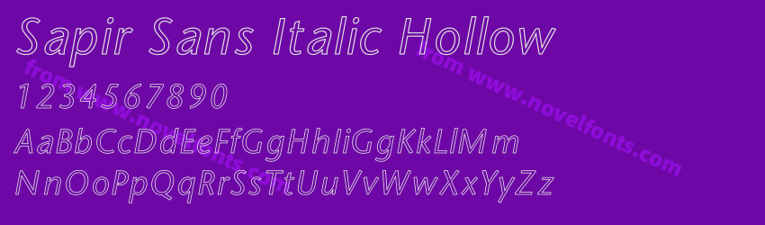 Sapir Sans Italic HollowPreview