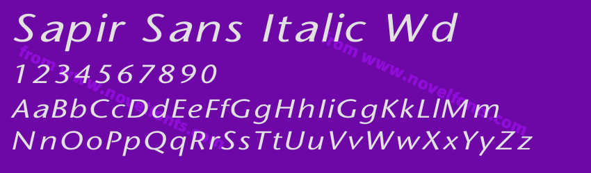 Sapir Sans Italic WdPreview