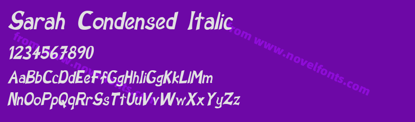 Sarah Condensed ItalicPreview