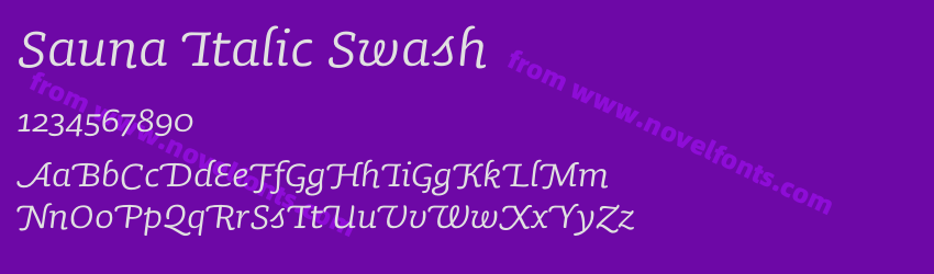 Sauna Italic SwashPreview