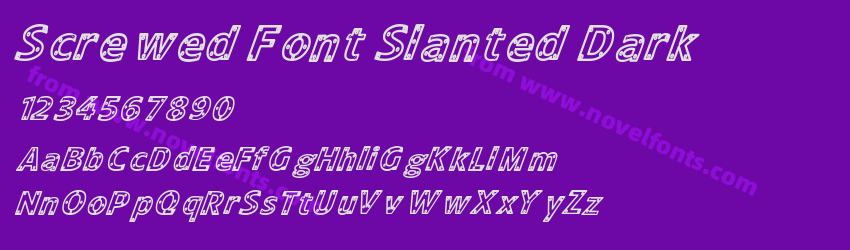 Screwed Font Slanted DarkPreview