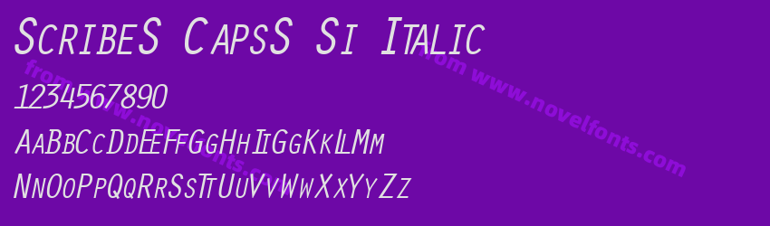 ScribeS CapsS Si ItalicPreview