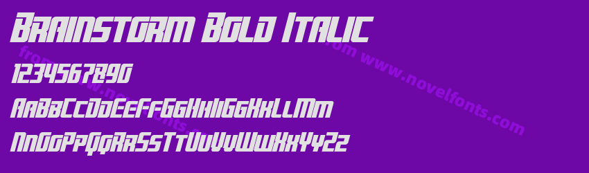 Brainstorm Bold ItalicPreview