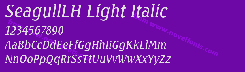 SeagullLH Light ItalicPreview