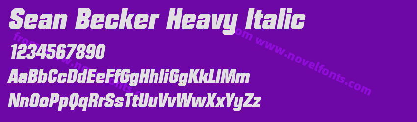 Sean Becker Heavy ItalicPreview