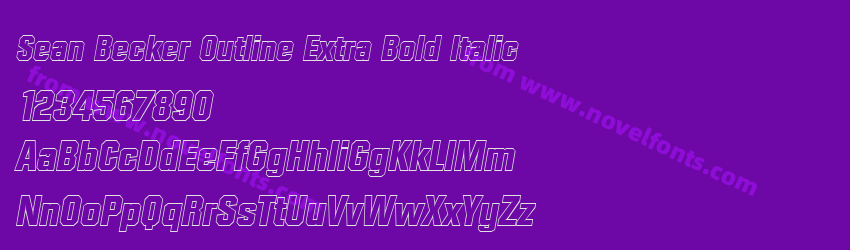 Sean Becker Outline Extra Bold ItalicPreview