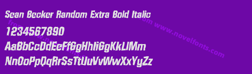 Sean Becker Random Extra Bold ItalicPreview