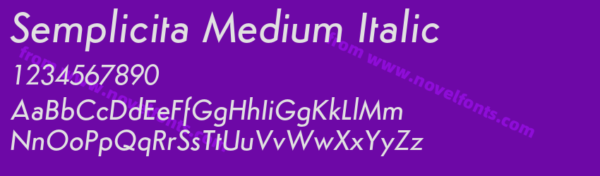 Semplicita Medium ItalicPreview