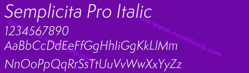 Semplicita Pro ItalicPreview