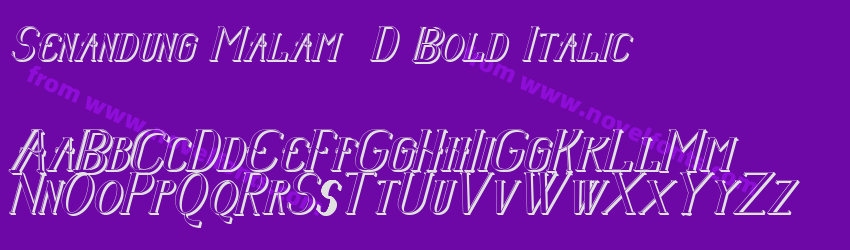 Senandung Malam 3D Bold ItalicPreview