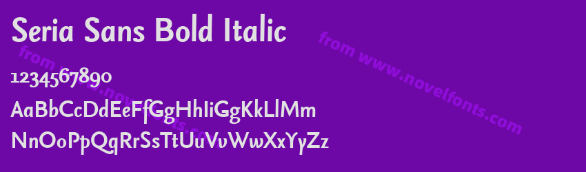 Seria Sans Bold ItalicPreview