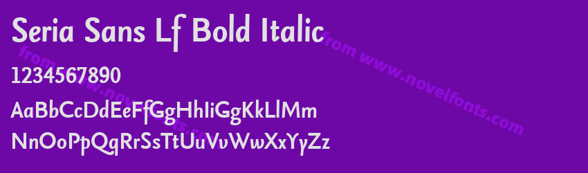 Seria Sans Lf Bold ItalicPreview