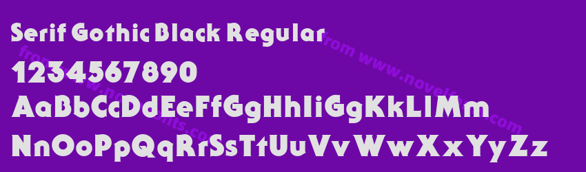 Serif Gothic Black RegularPreview