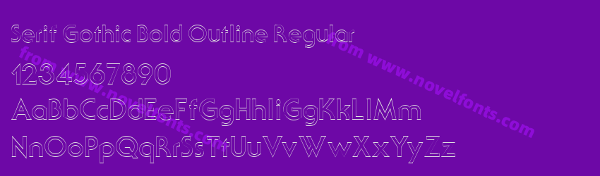 Serif Gothic Bold Outline RegularPreview