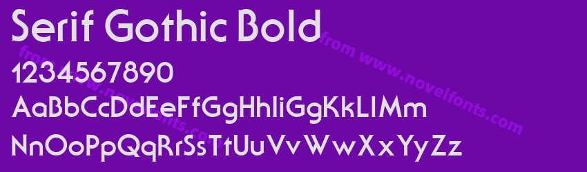 Serif Gothic BoldPreview