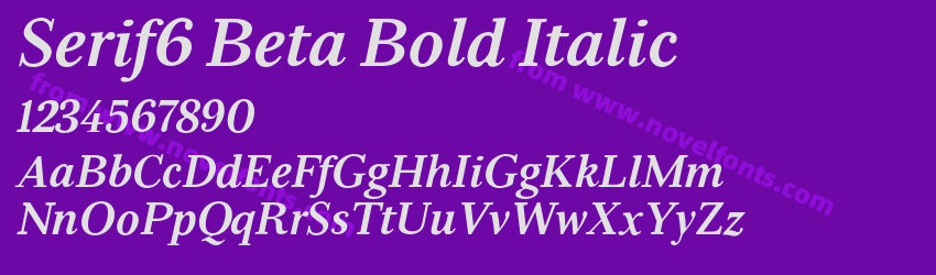 Serif6 Beta Bold ItalicPreview