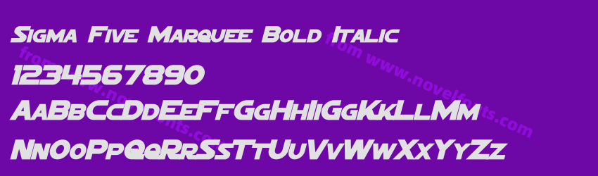 Sigma Five Marquee Bold ItalicPreview