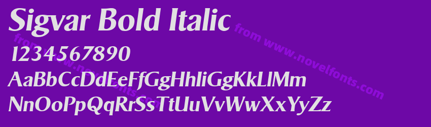 Sigvar Bold ItalicPreview