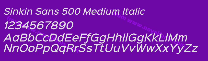 Sinkin Sans 500 Medium ItalicPreview