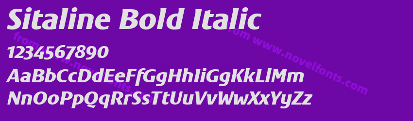 Sitaline Bold ItalicPreview