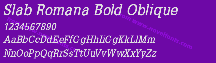 Slab Romana Bold ObliquePreview