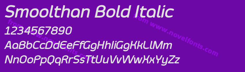 Smoolthan Bold ItalicPreview