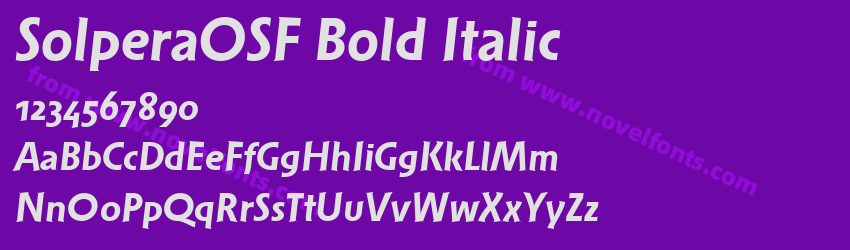 SolperaOSF Bold ItalicPreview