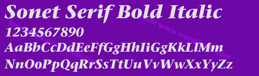 Sonet Serif Bold ItalicPreview