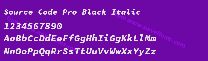 Source Code Pro Black ItalicPreview