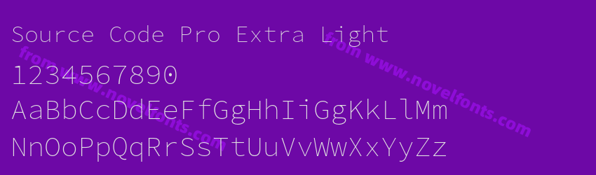 Source Code Pro Extra LightPreview