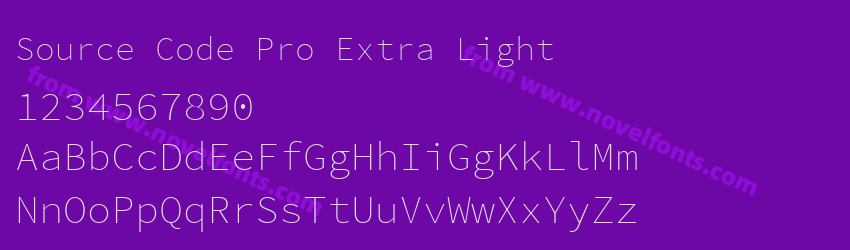 Source Code Pro Extra LightPreview