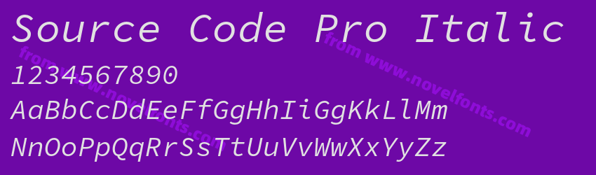 Source Code Pro ItalicPreview