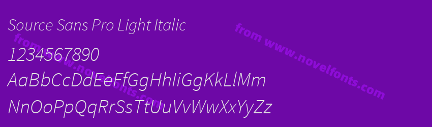 Source Sans Pro Light ItalicPreview