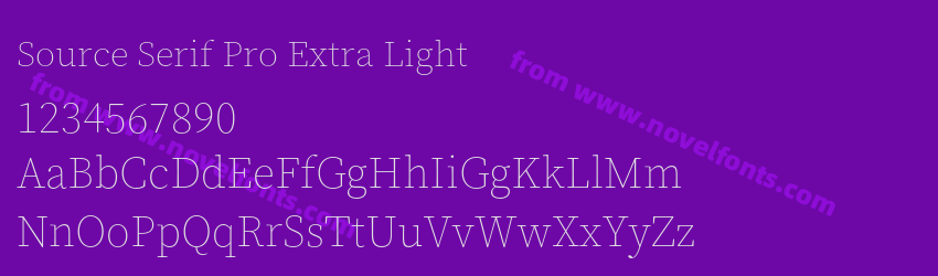 Source Serif Pro Extra LightPreview