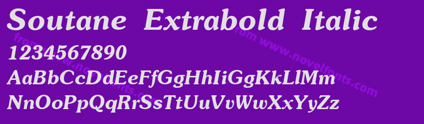 Soutane Extrabold ItalicPreview