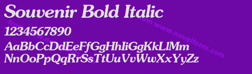 Souvenir Bold ItalicPreview