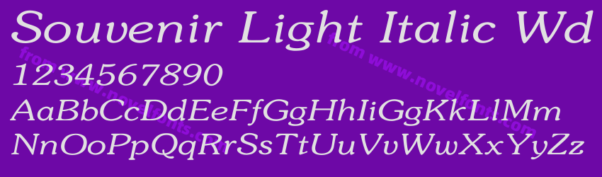 Souvenir Light Italic WdPreview