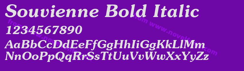 Souvienne Bold ItalicPreview