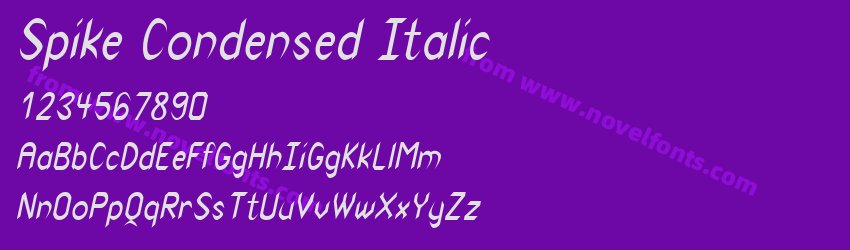 Spike Condensed ItalicPreview