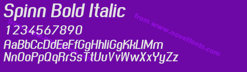 Spinn Bold ItalicPreview