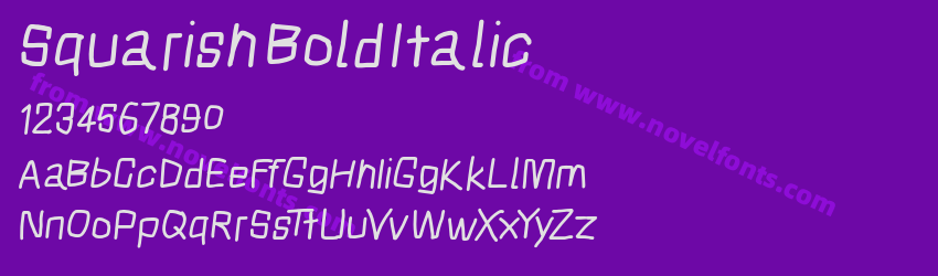 Squarish Bold ItalicPreview